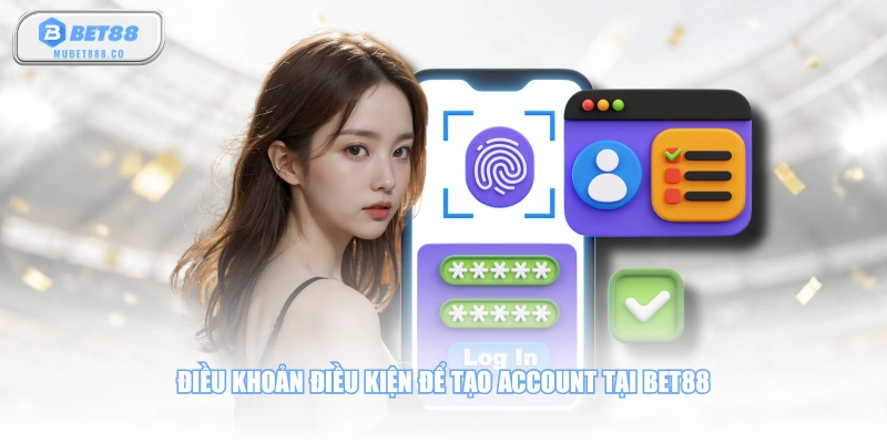 Điều khoản điều kiện để tạo account tại BET88